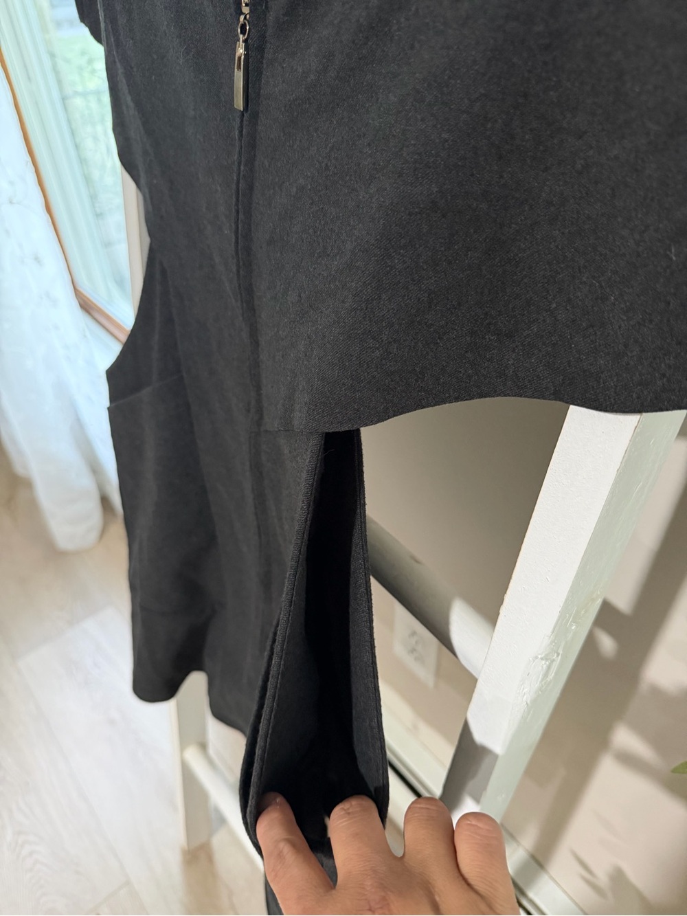 Gracia Black Zip-Front Women's dress - Picture 4 of 7
